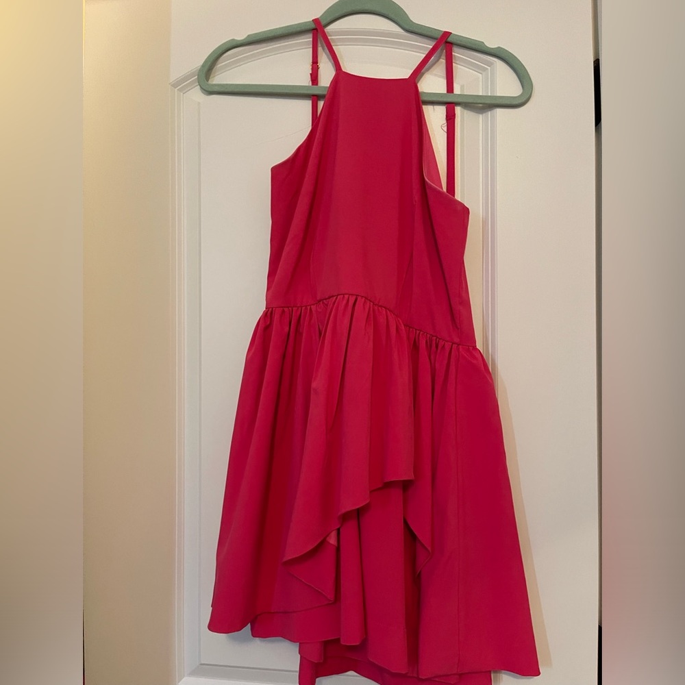 Hot pink girls party dress. Short.